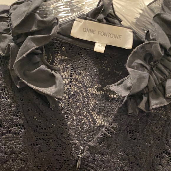 Anne Fontaine Black Lace Blouse - Picture 9 of 10